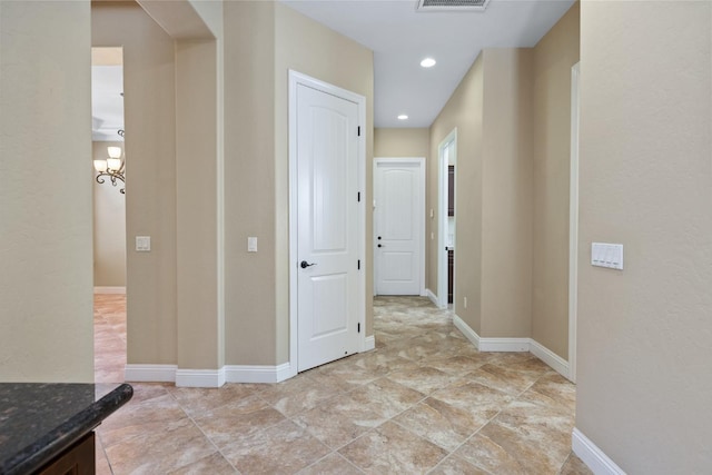 5857 W Modoc, Visalia, CA 93291 - corridor with baseboards and recessed lighting