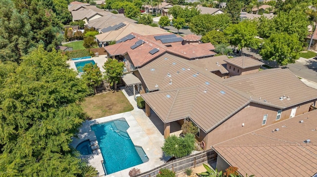 5857 W Modoc, Visalia, CA 93291 - aerial view of a pool