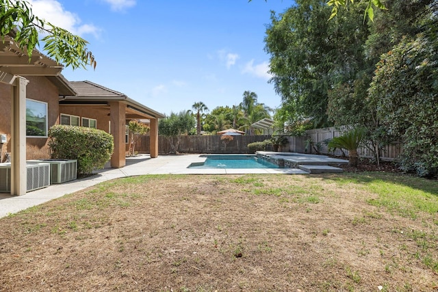 5857 W Modoc, Visalia, CA 93291 - view of swimming pool with a fenced backyard and a patio area