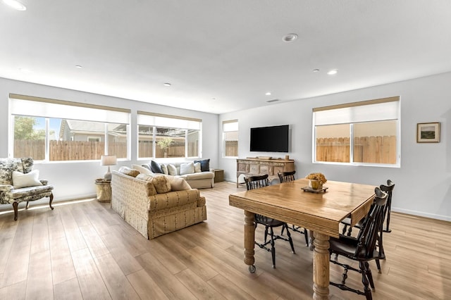 4086 Dennis Ave, Clovis, CA 93619 - living room featuring light wood-style flooring and recessed lighting