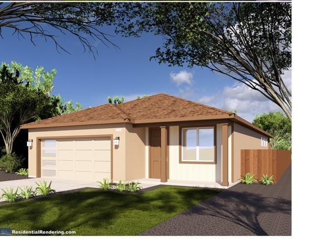 467 W Gibson, Clovis, CA 93612 - view of front facade featuring stucco siding, concrete driveway, and a garage