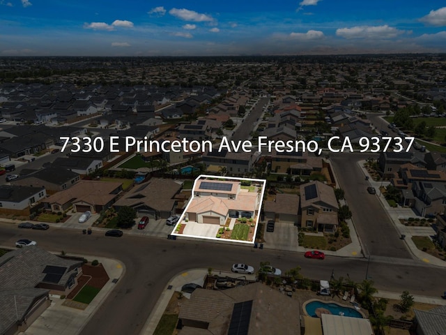 7330 E Princeton Ave, Fresno, CA 93737 - aerial view of property's location featuring property boundaries highlighted and nearby suburban area