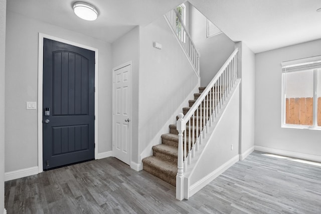 2720 San Jose Ave, Clovis, CA 93611 - foyer entrance with stairway and wood finished floors