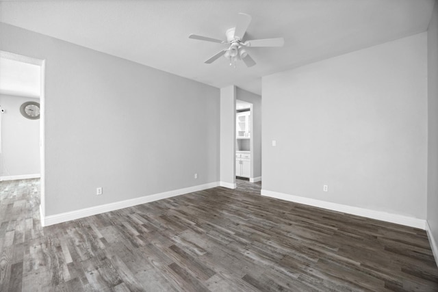 2720 San Jose Ave, Clovis, CA 93611 - unfurnished room featuring a ceiling fan and dark wood finished floors