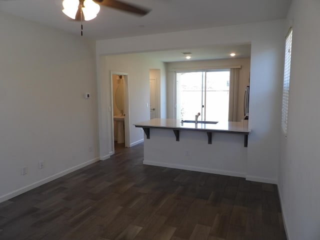 3725 Graystoke Way, Clovis, CA 93619 - unfurnished room featuring a ceiling fan and dark wood-type flooring