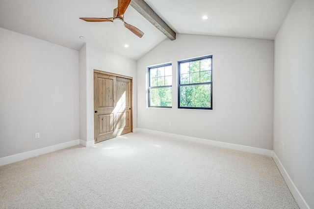 42732 Granite Cir, Shaver Lake, CA 93664 - unfurnished bedroom featuring light carpet, recessed lighting, and a ceiling fan