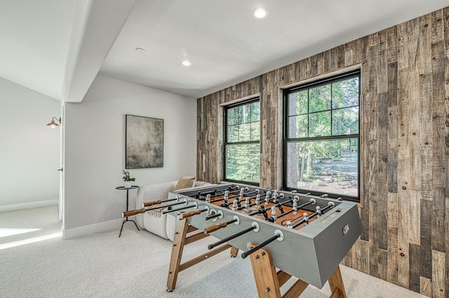 42732 Granite Cir, Shaver Lake, CA 93664 - recreation room featuring carpet flooring and recessed lighting