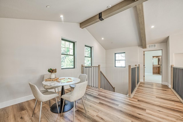 42732 Granite Cir, Shaver Lake, CA 93664 - dining space featuring light wood-type flooring and recessed lighting