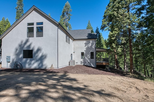 42732 Granite Cir, Shaver Lake, CA 93664 - rear view of house with stucco siding