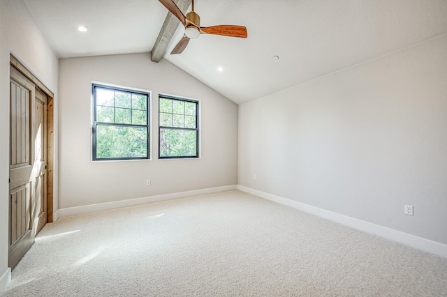 42732 Granite Cir, Shaver Lake, CA 93664 - unfurnished bedroom with light carpet, recessed lighting, and ceiling fan