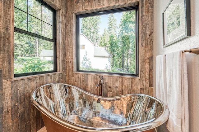 42732 Granite Cir, Shaver Lake, CA 93664 - bathroom featuring a freestanding bath and plenty of natural light