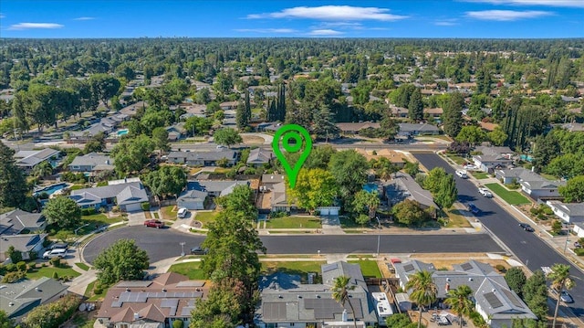 1649 W Menlo, Fresno, CA 93711 - aerial view of property and surrounding area with nearby suburban area