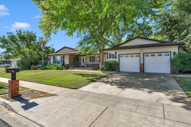 1649 W Menlo, Fresno, CA 93711 - single story home featuring a garage, a front lawn, and concrete driveway