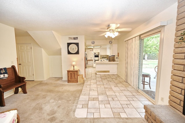 110 N Terry Ave, Clovis, CA 93612 - foyer featuring a ceiling fan and a textured ceiling