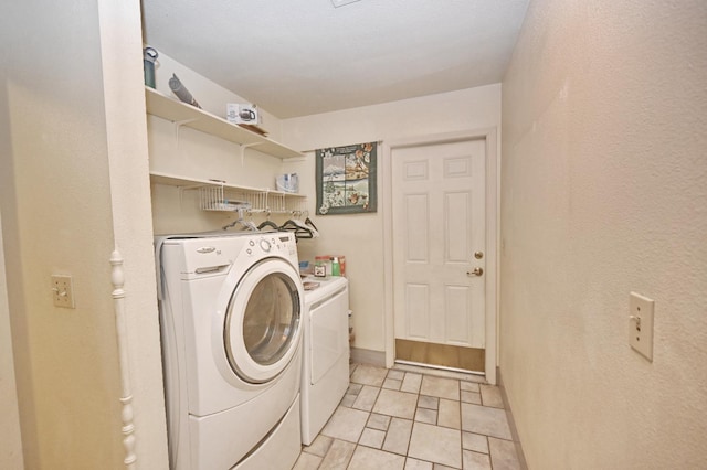 110 N Terry Ave, Clovis, CA 93612 - laundry area with washer and clothes dryer and baseboards