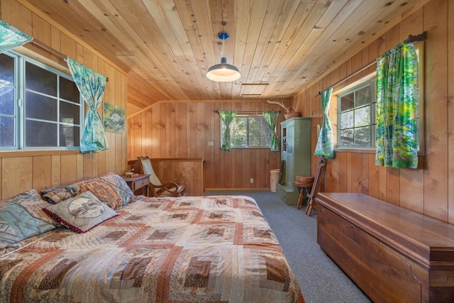 48675 Todd Eymann Rd, Miramonte, CA 93641 - carpeted bedroom featuring wooden walls and wood ceiling