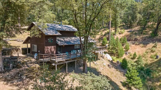 48675 Todd Eymann Rd, Miramonte, CA 93641 - back of property featuring a wooden deck