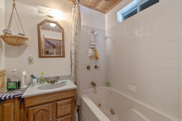 48675 Todd Eymann Rd, Miramonte, CA 93641 - bathroom featuring vanity and a combined bath / shower with jetted tub