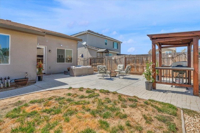 627 S Kandarian Ave, Fowler, CA 93625 - view of yard featuring a patio and an outdoor living space