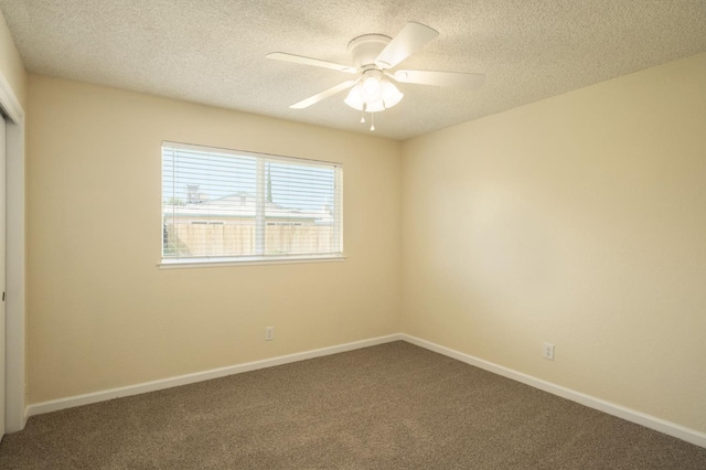 1763 Norwich Ave, Clovis, CA 93611 - carpeted spare room with ceiling fan and a textured ceiling