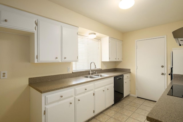 1763 Norwich Ave, Clovis, CA 93611 - kitchen with black appliances, white cabinetry, and light tile patterned flooring