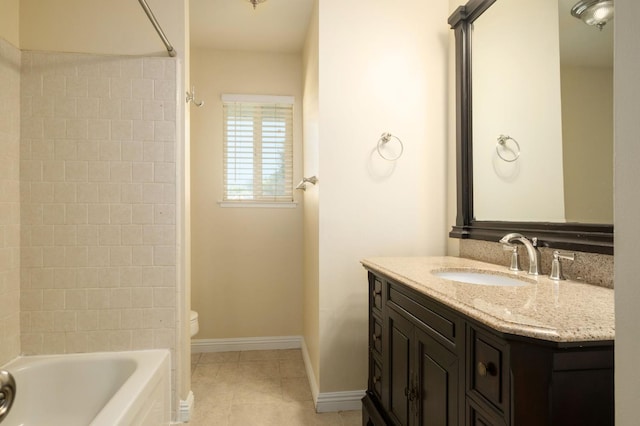 1763 Norwich Ave, Clovis, CA 93611 - full bath with vanity, tile patterned floors, and shower / bath combination