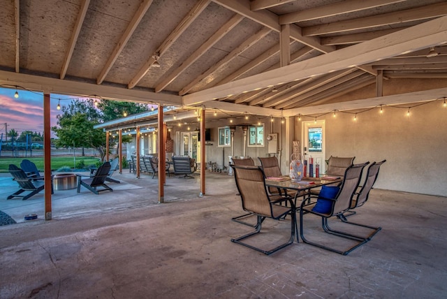 3377 N Bethel Ave, Sanger, CA 93657 - view of patio featuring an outdoor fire pit and outdoor dining space
