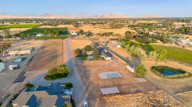3377 N Bethel Ave, Sanger, CA 93657 - aerial view of property's location with a mountain backdrop and rural landscape