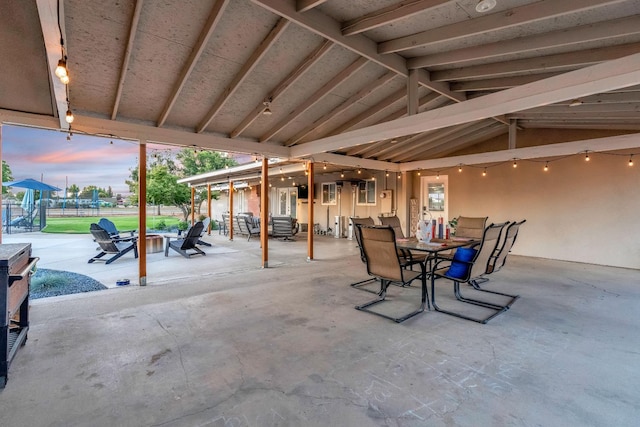 3377 N Bethel Ave, Sanger, CA 93657 - view of patio / terrace with an outdoor fire pit and outdoor dining space