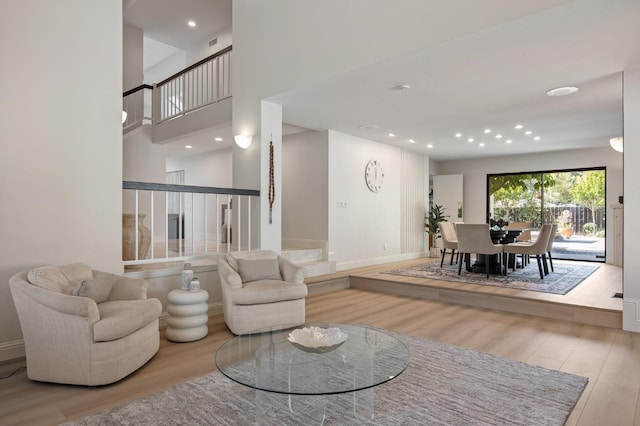 2734 W Bluff Ave, Fresno, CA 93711 - living area featuring wood finished floors and recessed lighting