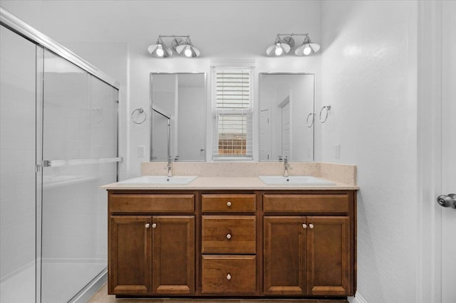 2062 N Osmun Ave, Clovis, CA 93619 - full bath featuring a stall shower and double vanity