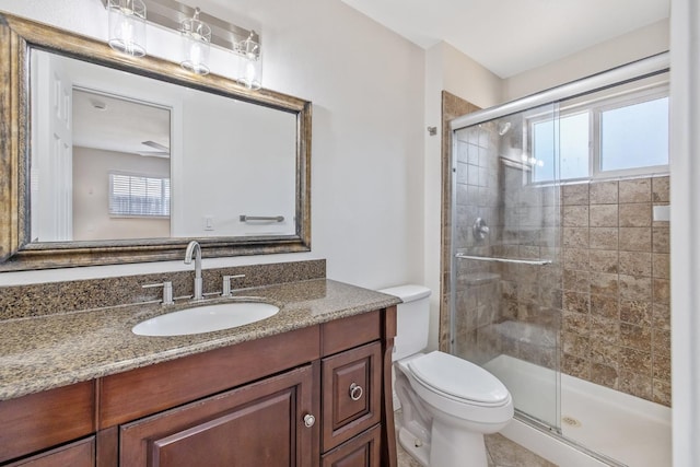 3012 W Santa Ana Ave, Fresno, CA 93722 - bathroom featuring vanity and a shower stall