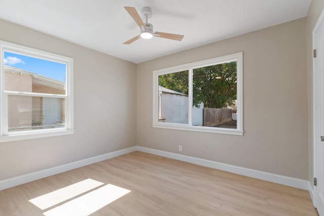 4545 E Grant Ave, Fresno, CA 93702 - unfurnished room featuring light wood-type flooring and a ceiling fan