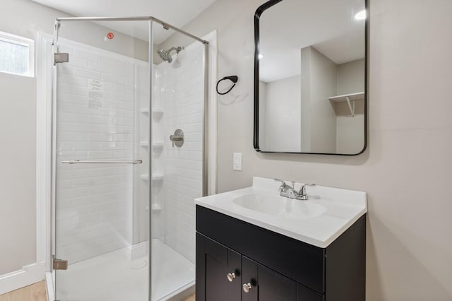 4545 E Grant Ave, Fresno, CA 93702 - bathroom with a shower stall and vanity