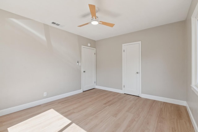 4545 E Grant Ave, Fresno, CA 93702 - spare room featuring light wood-style floors and ceiling fan
