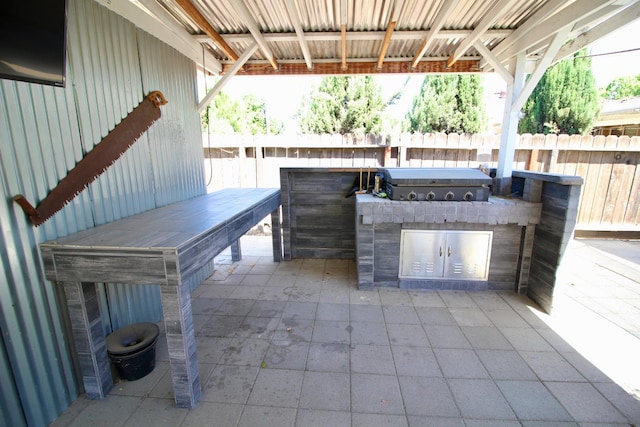 3377 E Richert Ave, Fresno, CA 93726 - view of patio with an outdoor kitchen