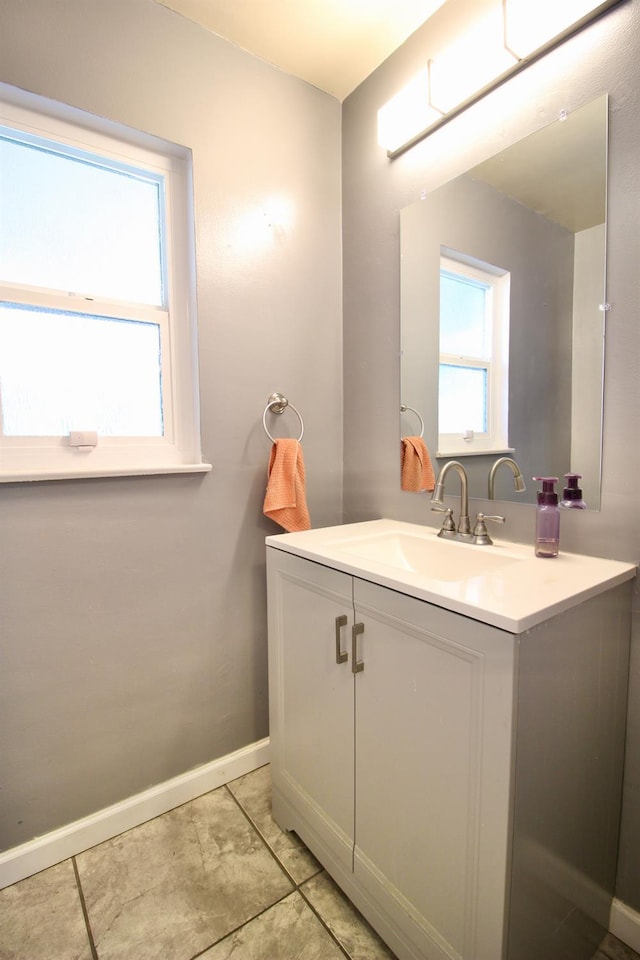 3377 E Richert Ave, Fresno, CA 93726 - bathroom with vanity and tile patterned flooring