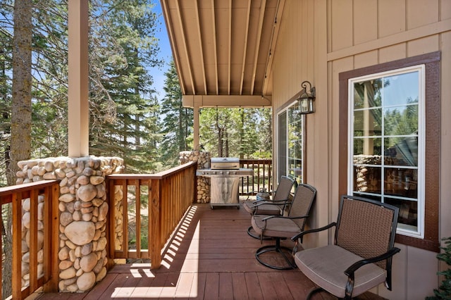 40416 Wild Rose Ln, Shaver Lake, CA 93664 - wooden deck with grilling area
