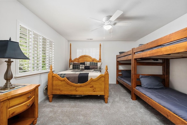 40416 Wild Rose Ln, Shaver Lake, CA 93664 - bedroom featuring light carpet and ceiling fan