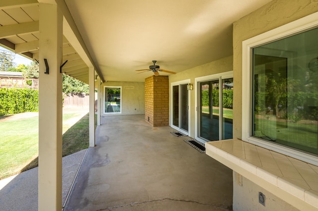 2805 W Spruce Ave, Fresno, CA 93711 - view of patio with ceiling fan