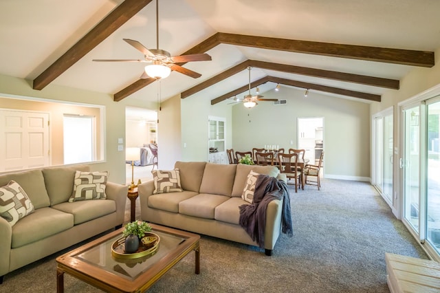 2805 W Spruce Ave, Fresno, CA 93711 - carpeted living room with ceiling fan