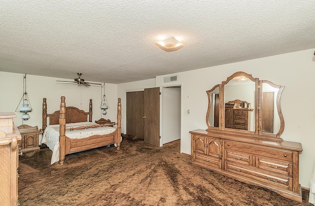4368 N Hughes Ave, Fresno, CA 93705 - carpeted bedroom with a textured ceiling