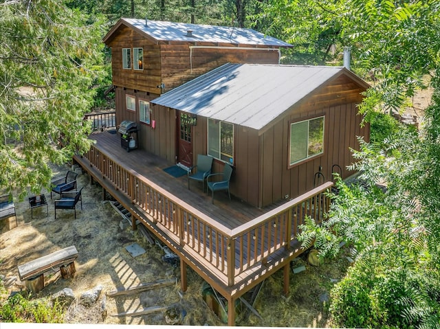 44800 Mountain Meadow Rd, Oakhurst, CA 93644 - back of property with a deck