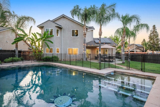 632 W Palo Alto Ave, Clovis, CA 93612 - view of swimming pool with a patio area and a fenced backyard
