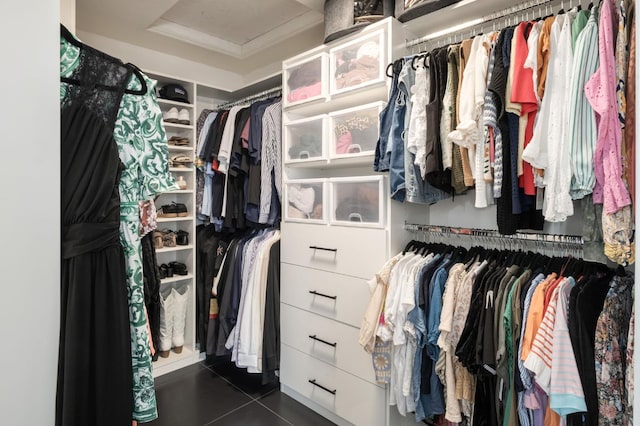 632 W Palo Alto Ave, Clovis, CA 93612 - walk in closet with tile patterned flooring and attic access