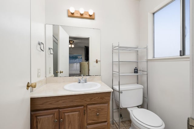 1446 Pico Ave, Clovis, CA 93611 - half bath with vanity and a ceiling fan