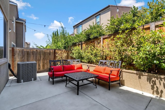 4349 Hillside Rd, Madera, CA 93636 - fenced backyard featuring an outdoor hangout area and a patio area