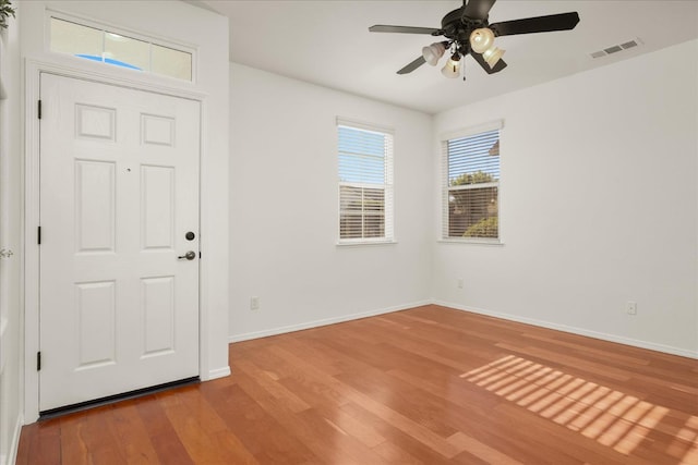 1935 N Glen Alva Ln, Clovis, CA 93619 - foyer featuring wood finished floors and a ceiling fan