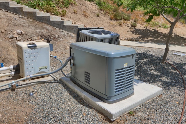 43295 Running Deer Dr, Coarsegold, CA 93614 - exterior view of a power unit and a central AC unit