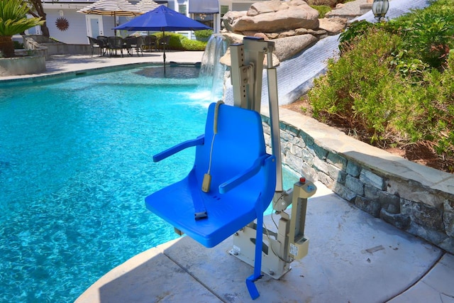 43295 Running Deer Dr, Coarsegold, CA 93614 - view of pool featuring a patio area and outdoor dining space